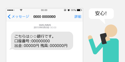 入出金もSMS